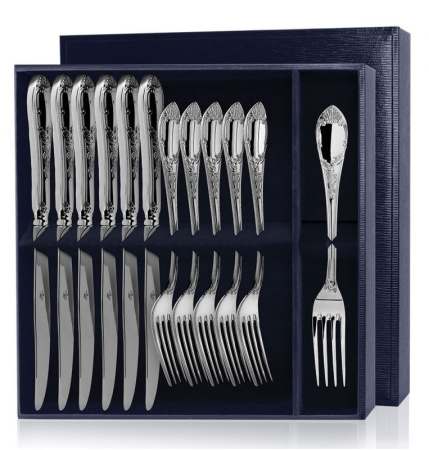 Серебряный набор «Престиж» 12 предметов вилки и ножи