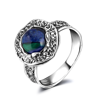 Кольцо из серебра с азуритом