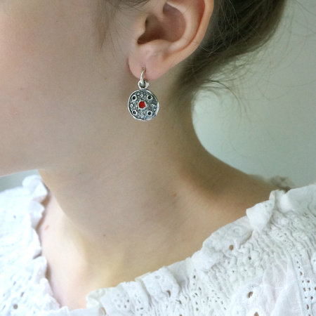 Серьги из серебра с эмалью «Рада»