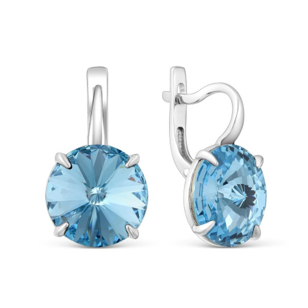 Серьги из серебра с кристаллом Swarovski
