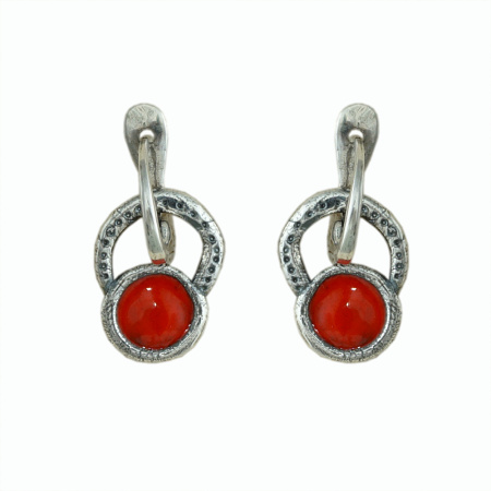 Серьги« Кения» из серебра с эмалью