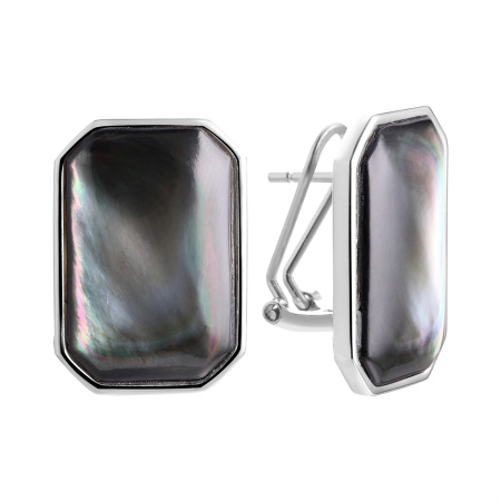 Серебряные серьги с перламутром