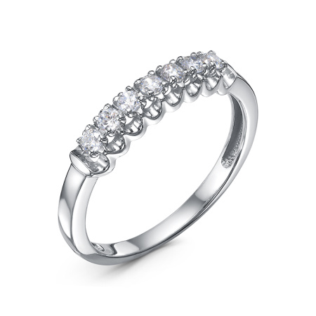 Кольцо из серебра с фианитами