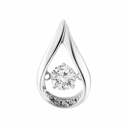 Подвеска «Капля» с танцующим фианитом