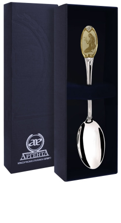 Серебряная ложка «Зодиак Дева» с позолотой