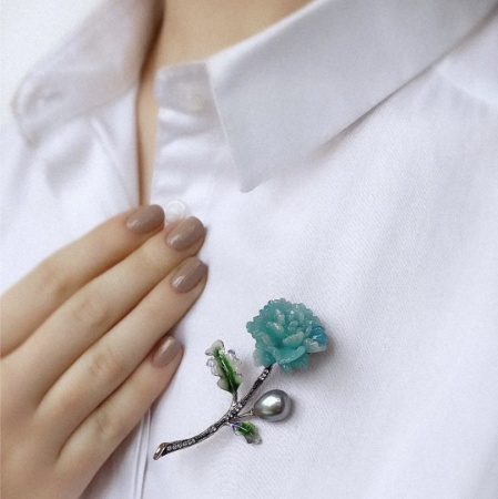 Брошь из серебра «Элизабет»