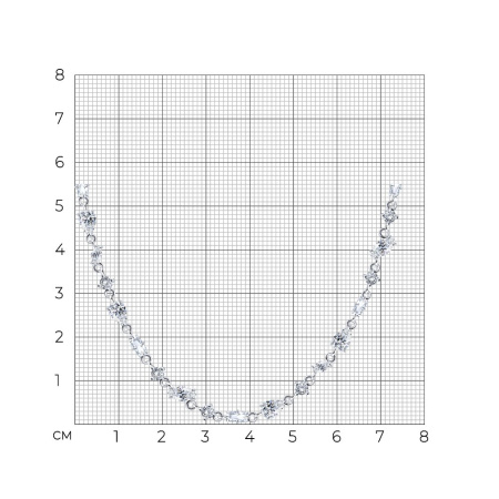 Колье из серебра с фианитами