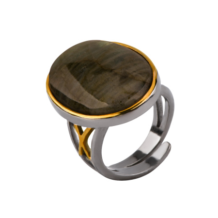 Серебряное кольцо с лабрадоритом