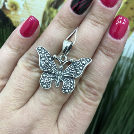 Кулон из серебра «Бабочка»