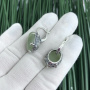 Серебряные серьги «Маргарита» с нефритом