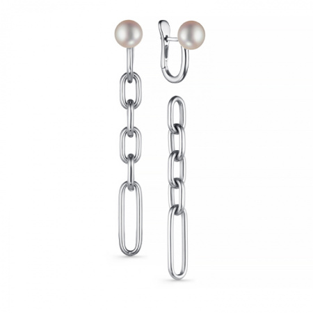 Серьги из серебра с жемчугом