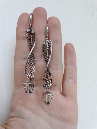 Серьги из серебра «Фонтанка»