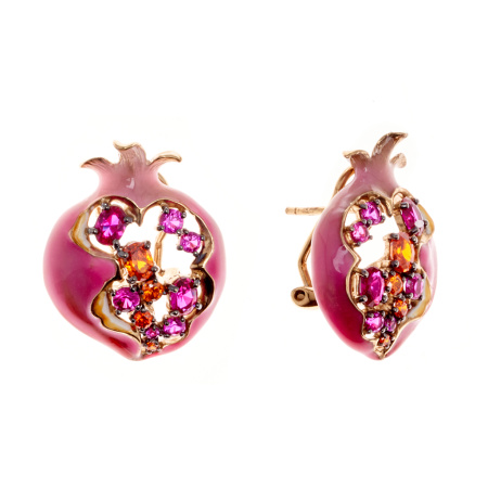 Серебряные серьги «Гранат»