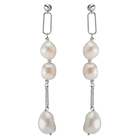 Серьги из серебра с жемчугом