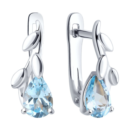 Серебряные серьги с топазами