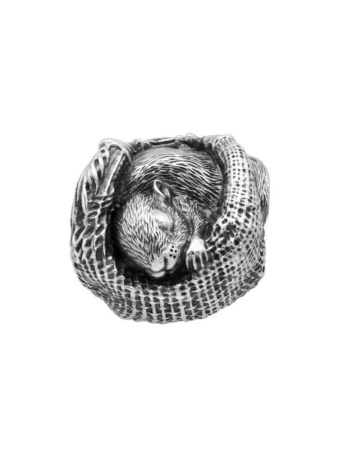 Шарм из серебра «Бурундук»