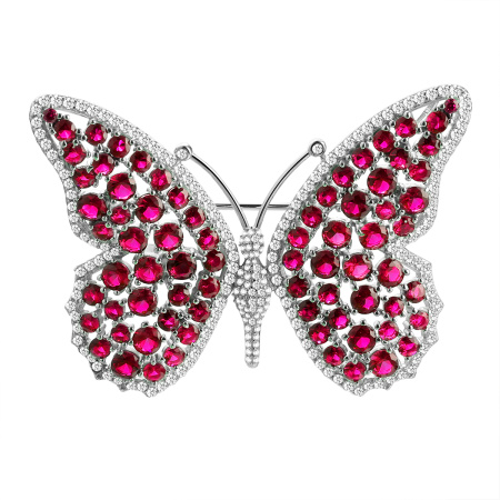 Серебряная брошь-подвеска «Бабочка»