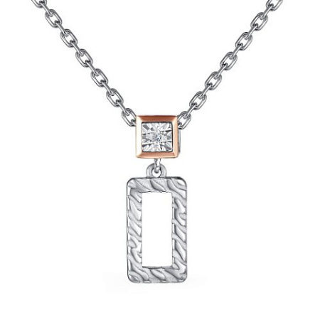 Колье из серебра с бриллиантом