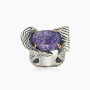Кольцо из серебра с чароитом
