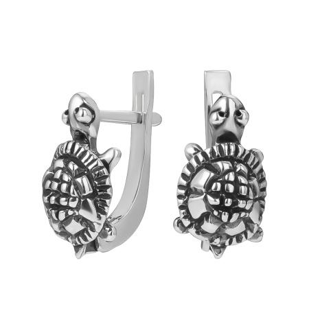 Серьги из серебра «Черепашки»