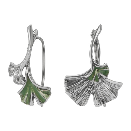 Серебряные серьги «Гинкго»