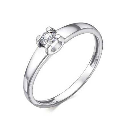 Кольцо из серебра с муассанитом