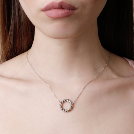 Серебряное колье «Bubbles»