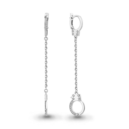 Серьги из серебра «Наручники»