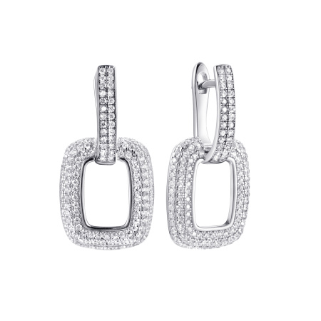 Серебряные серьги с фианитами