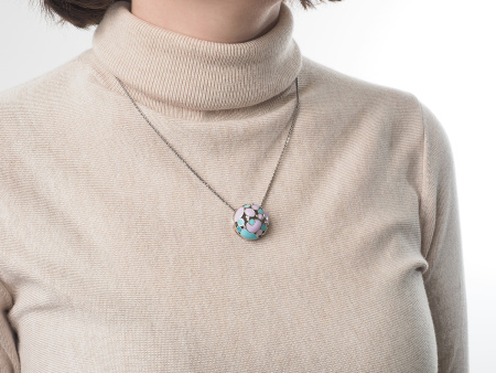 Серебряная подвеска «Пузыри» с эмалью