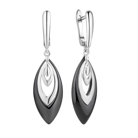 Серьги из серебра с керамикой