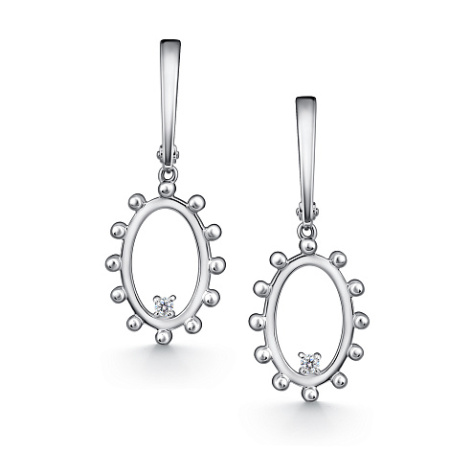 Серьги из серебря с фианитами