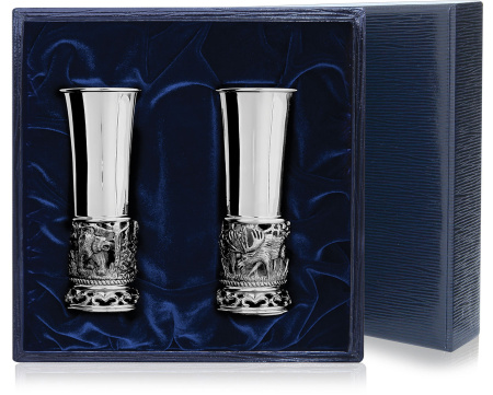 2 серебряные стопки «Лось»