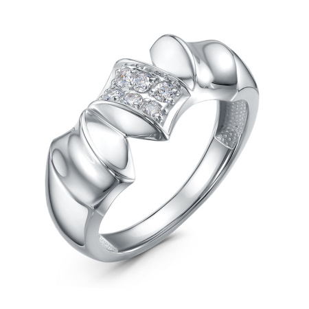 Кольцо из серебра с фианитами