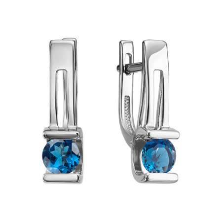 Серьги из серебра с топазами london