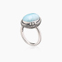 Кольцо из серебра с камнем ларимар