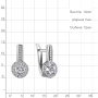 Серьги из серебра с фианитами