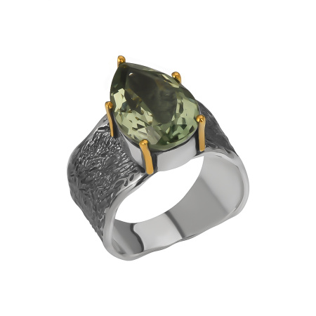 Кольцо из серебра с празиолитом