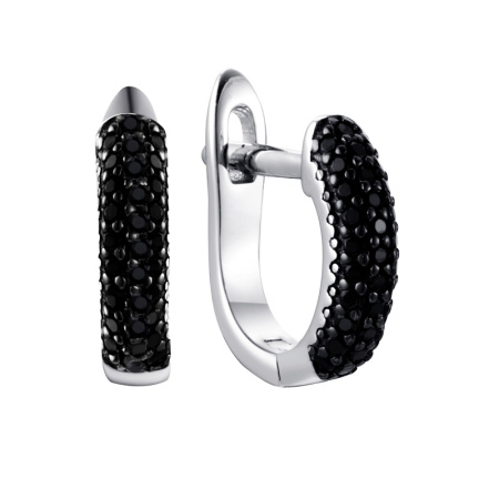 Серьги серебряные с шпинелью «Caviar»