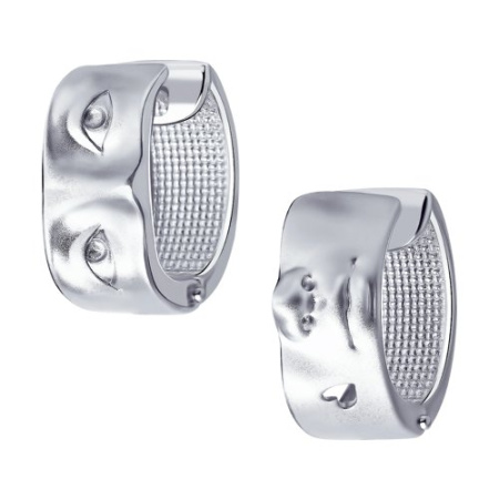 Серьги «Лицо» из серебра Sokolov