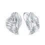 Серебряные серьги с фианитом «Лист»