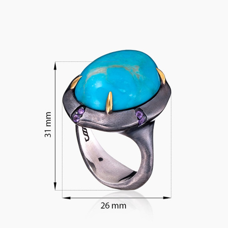 Серебряное кольцо «Небесная Эра»