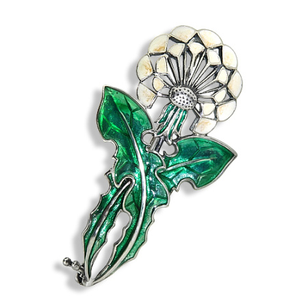 Брошь из серебра «Одуванчик»