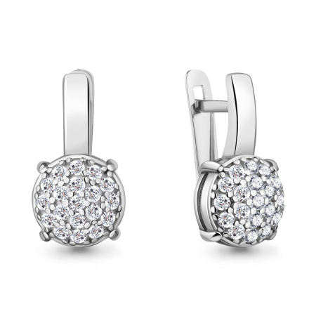 Серебряные серьги с фианитами