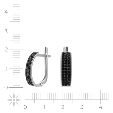 Серебряные серьги с фианитами