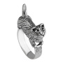 Серебряное кольцо «Кот манчкин»