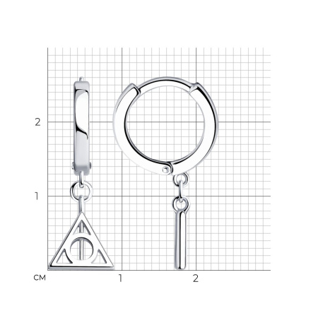 Серьги из серебра «Harry Potter»