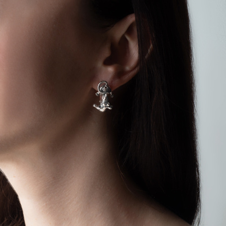 Серебряные серьги «Крыскин»