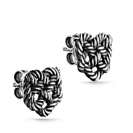 Серебряные пусеты «Узел»