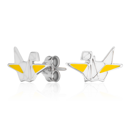 Серебряные серьги с эмалью